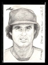 2012 Leaf Best of Baseball Steve Carlton Original Art Sketch Card 1/1 SE2675