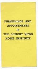 Furnishings & Appointments in The Detroit News Home Institute 4 Page Fold-Out