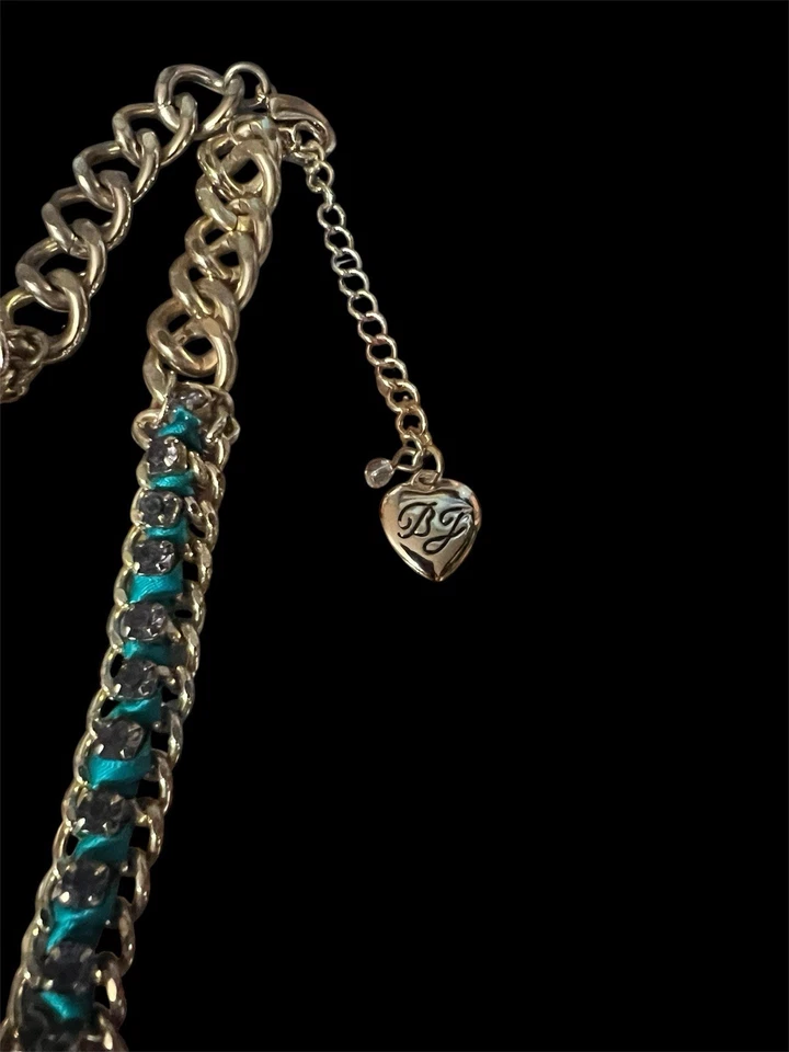 Collar Betsey Johnson Búho Grande Púrpura Cristal Cinta Cadena Tono Dorado Pesado Grande Foto 3 de 4