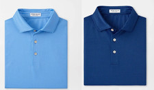 NEW PETER MILLAR GINGHAM PERFORMANCE JERSEY Polo GOLF SHIRT, MEDIUM, PICK COLOR