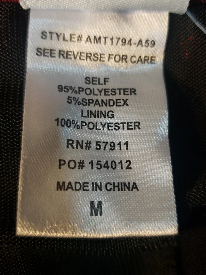 Shimmer Red Top Medium 3/4 Sleeve NWT Holiday Party - Image 4 of 4