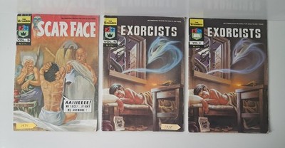 Vintage The Crusaders Vol 3 Scar Face 1974 & Vol 4 Exorcists (2 Copies) 1975