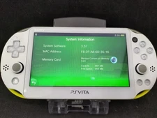 B1768 PS Vita PCH 2000 console White x Lime Green Handheld system PSV fx