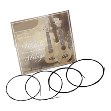 Black Ukulele Ukelele Uke Strings Nylon Material 4pcs/set (Package Card PMXL