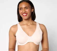 Breezies Women's Bra Sz 42DDD Cotton Stretch Underwire Minimizer Yellow A633128