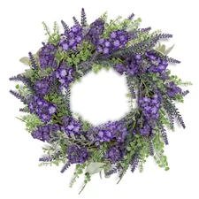 Lavender Wreath for Front Door Spring Summer Wreaths for Front Door, 20 Inch ...
