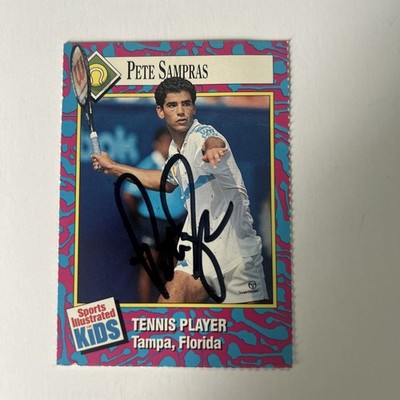 Pete Sampras 1993 Sports Illustrated SI For Kids #128 Autograph Trading Card