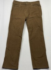Orvis 5-Pocket Corduroy Pants Mens 36x32 Brown Straight Leg Stretch Casual
