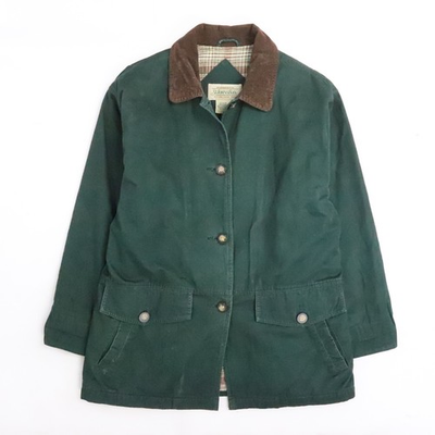 #ad Vintage St. John#x27;s Bay Barn Coat Chore Work Jacket Size Medium Green $70.00
