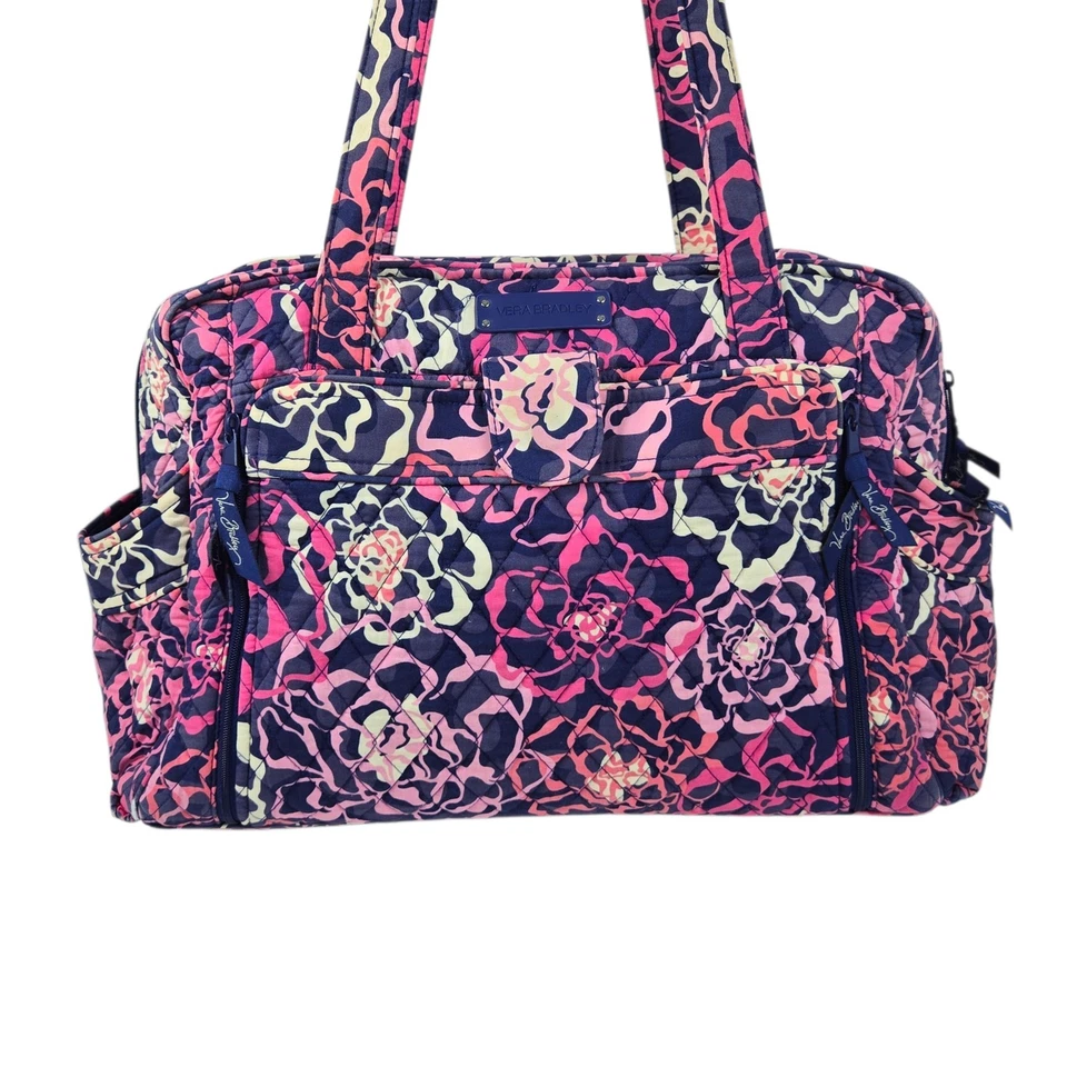 Vera Bradley Stroll Around Baby Diaper Bag Pink & Blue Floral Shoulder Bag READ! - Image 3 of 4
