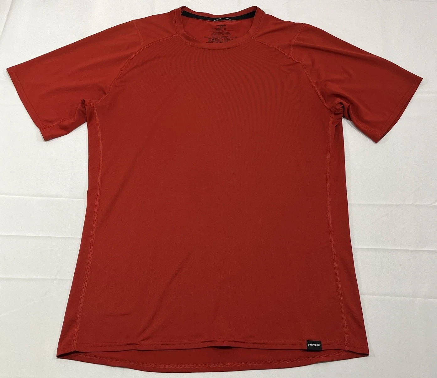 Patagonia Capilene 1 Base Layer Shirt Men's M Red Short Sleeve Lightweight