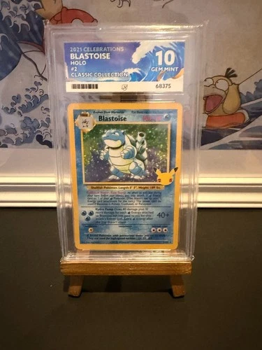 Pokemon TCG Blastoise 2/102 Celebrations 2021 Holo Ace Gem Mint 10 Perfect Subs