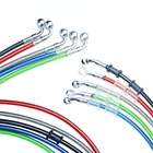 400-1500mm Motorcycle Motorbike Dirt Bike Braided Brake Oil Hose Line Banjo Pipe