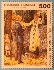 FRANCE 1991 - OBLITÉRÉ  YT 2692  " La balançoire de Auguste RENOIR " CACHET ROND