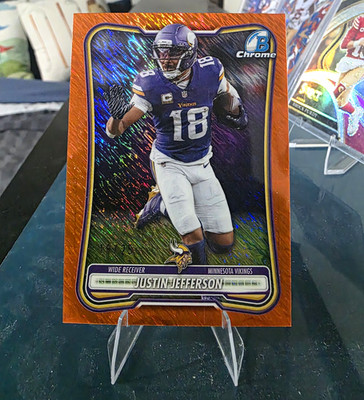 Topps 2026 Bowman Chrome Justin Jefferson Vikings BCV-69 Parallel 18/25