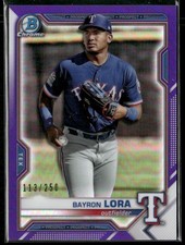 2021 Bowman #BCP-139 Bayron Lora Chrome Prospects Mojo Refractor Purple #/250