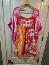 Farm Rio Bohemian Silk Handkerchief Dress with Bell Sleeves