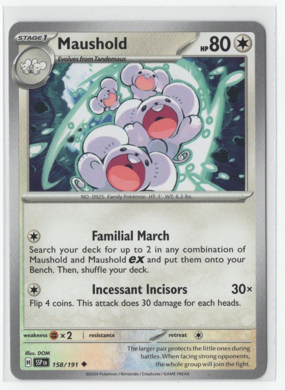 Pokemon Surging Sparks -  158/191 Maushold
