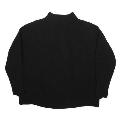 COS Damen Schwarz Uni Wolle Pullover Rundhals Basic Strick M Premium Strick
