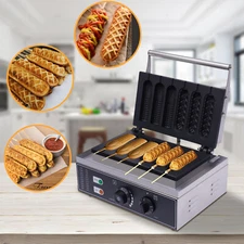 Commercial Electric Waffle Maker Hot Dog French Muffin Machine Corn Dog Maker