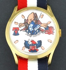 Vintage Jimmy Carter wind-up Moving Leg Political Character Watch