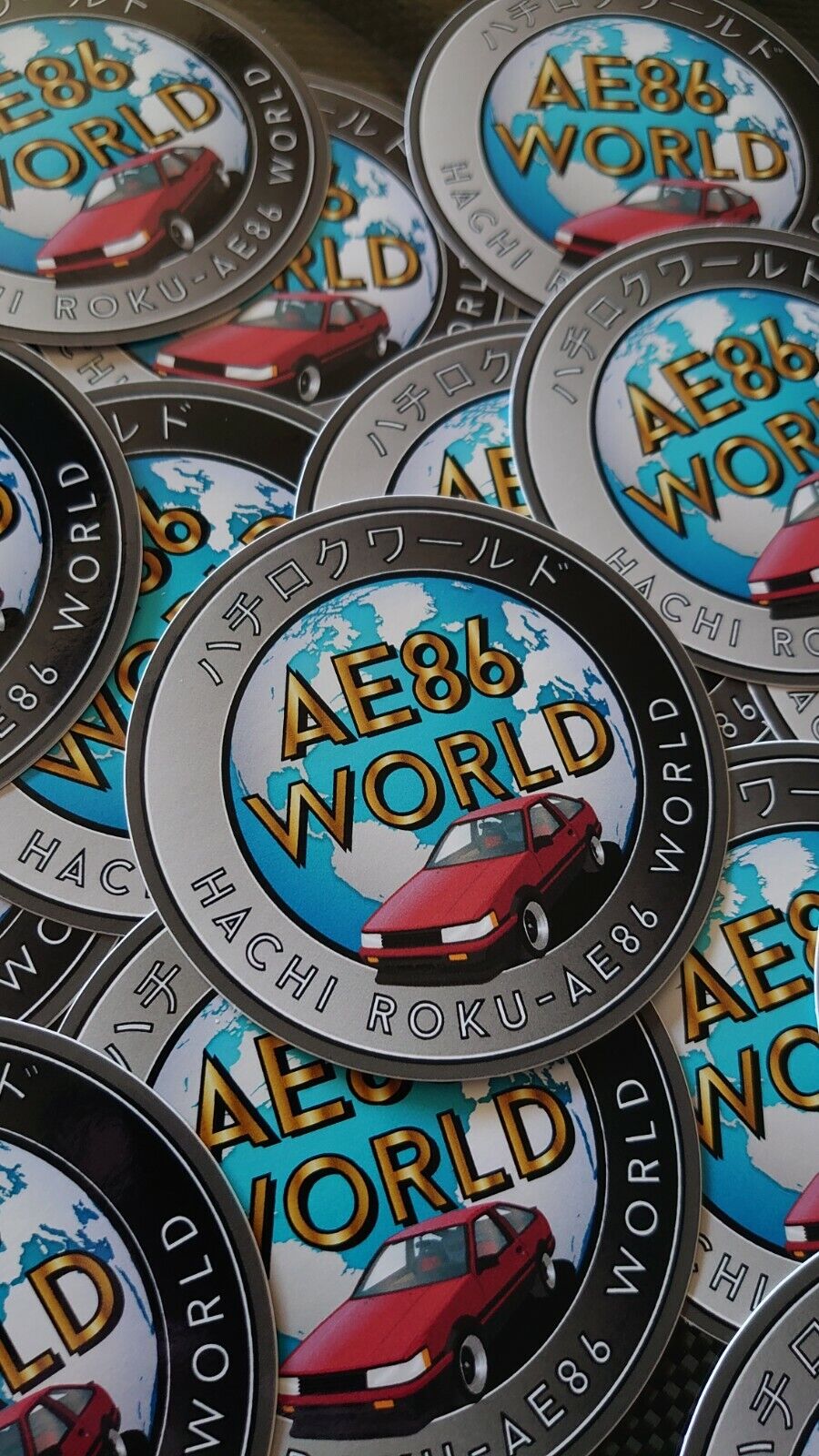 AE86 WORLD New Circle sticker, JDM, Japan, Drift, Toyota , Corolla, Hachiroku