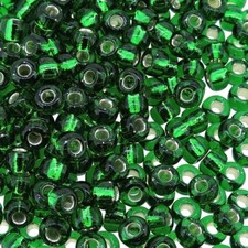 Miyuki Round Seed Beads Rocaille's Size 6/0 Silver Lined Green 20 Gram Tube