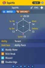 Pokemon Scarlet and Violet 6iv Shiny Max EV Squirtle