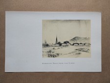 Alderley Edge from the Carrs, Cheshire - Antique Print - 1930