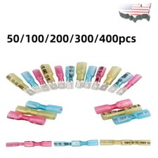 400/200X AWG 22-18 Solder Butt Wire Connectors Terminals Heat Shrink Seal Sleeve