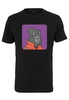 Mister Tee Bored Gorilla Multi Tee T-Shirt Haut Noir Imprimé Singe - Photo 1/2