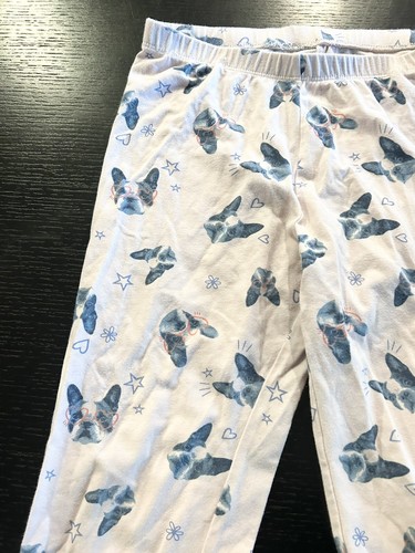 🐾 Girl's Cat & Jack French Bulldog Pajama Bottoms Size XL (14-16) K207 - Picture 8 of 12