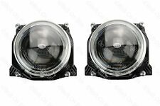 Pair of Hella LHD 90mm Dipped & Main Beam Headlights Kit Car Motorbike Hot Rod