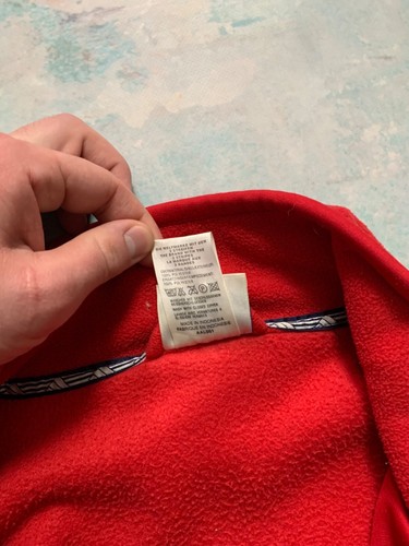 Vintage Adidas Fleece Full Zip Jacket 1990s men’s size Large Red Outdoor Life - Picture 13 of 24