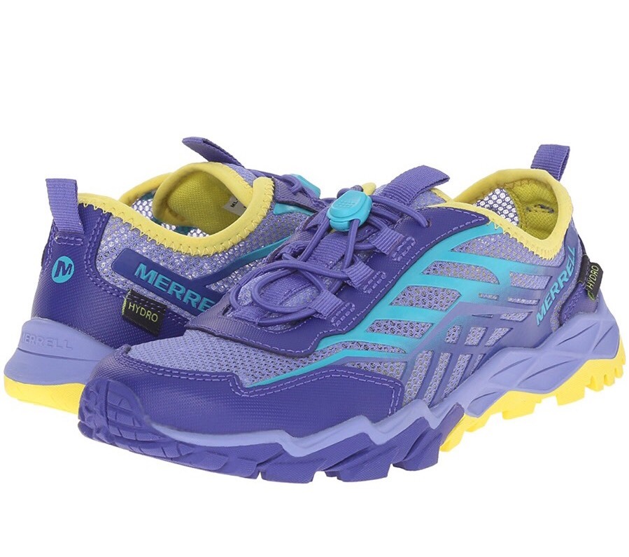 New Merrell Hydro Run Water Shoes M Big Kids Blue Yellow Neon