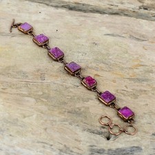 Gift For Her Pink Druzy Electroformed Chain A...