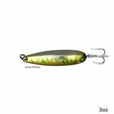 3oz Fishing Spoons Jig Treble Hook Holographic Laser casting crocodile bait New