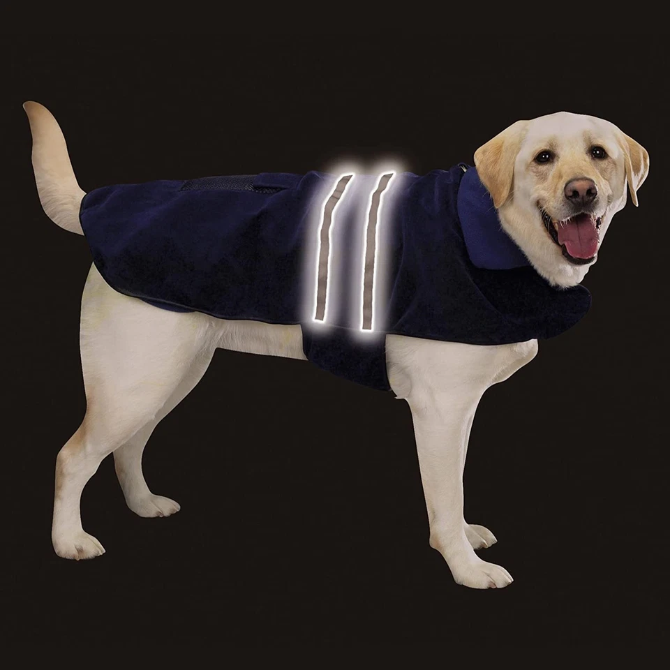 Velvet Soft Dog Coat w/ Reflective Stripes from Casual Canine in 3 colors 6 Size - Image 3 of 4