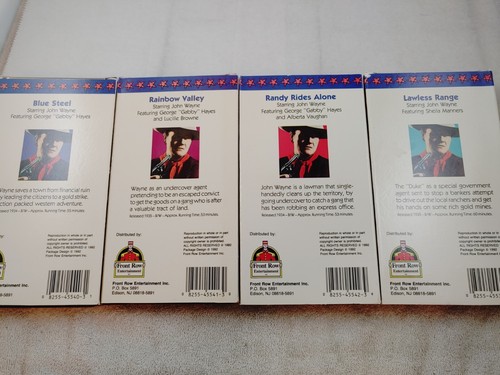 John Wayne VHS Collector's Classics Movies THE DUKE 4 Tape Set 4 Hrs. Westerns - Picture 5 of 5