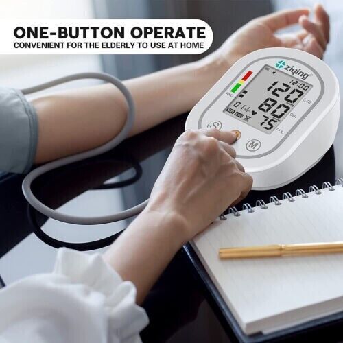 Ziqing Misuratore Pressione Arteriosa Automatico Braccio Superiore BP Macchina Cardiofrequenzimetro - Foto 6 di 11