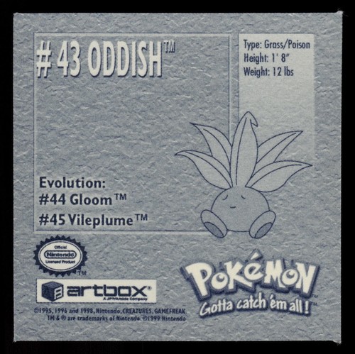 Pokemon Sticker Serie 1 Artbox Nintendo - Wähle deinen Sticker - Pack Frisch Neu - Bild 89 von 303