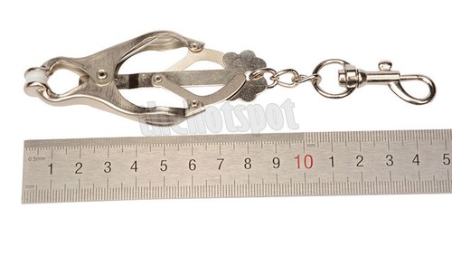 Clover Clamps Nipple Toy Chain Clips Erotic Fetish BDSM Bondage Stainless Steel - Picture 3 of 14