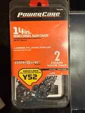 Powercare Y52 14in Semi Chisel Saw Chain 461-620 (2-Pack) plus 1 chain