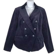Talbots Corduroy Double Breasted Blazer Jacke...