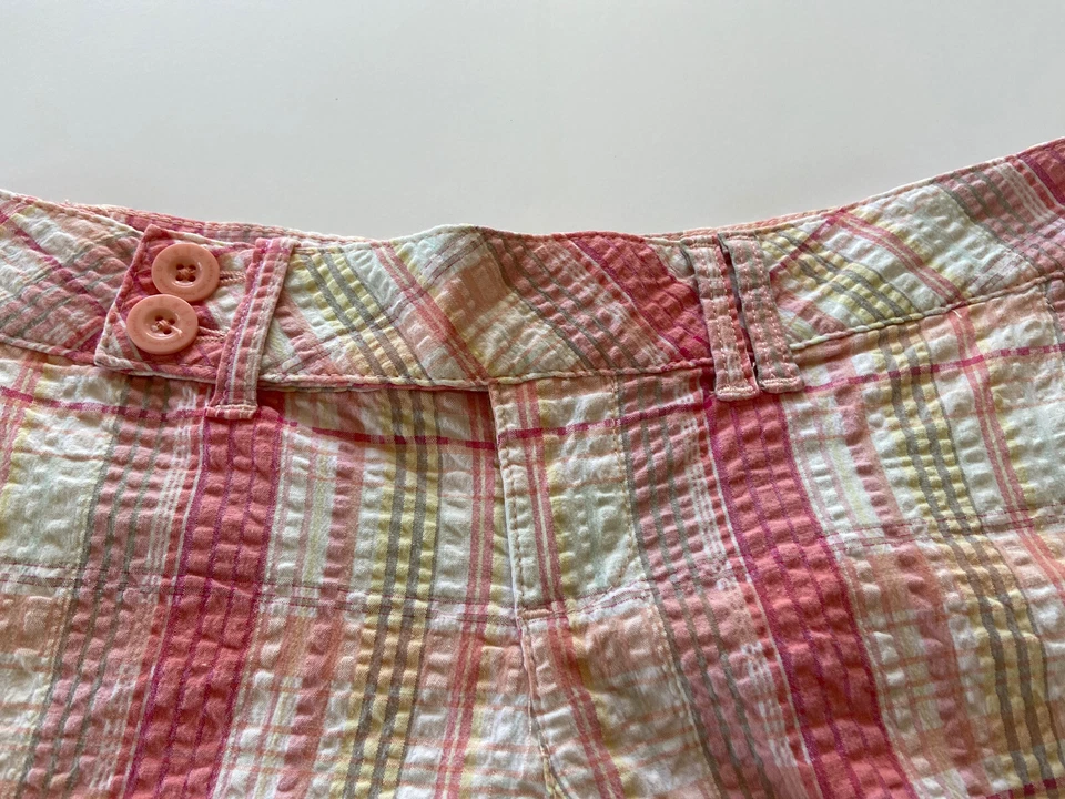Bermudas de verano Lei rosa a cuadros para caminar talla 9 Seersucker  Foto 2 de 4