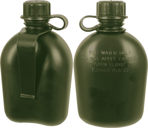 1 Quart Plastic Canteen with Removable Belt Clip US Military Surplus Camping - Picture 3 of 8