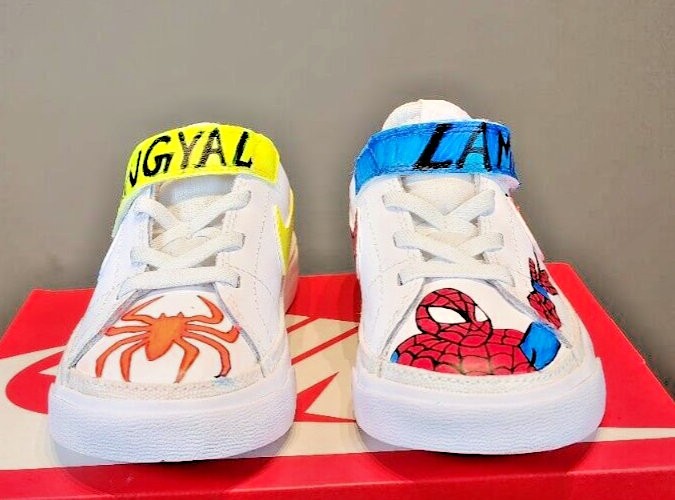 Custom toddler Nike Court Legacy Baby/Toddler Shoes - Spider man theme-image