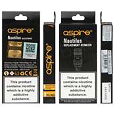 Aspire Nautilus Vape Coils - 0.4, 2S 0.7, 0.7, 1.0, 1.6, 1.8 Omh New   Authentic