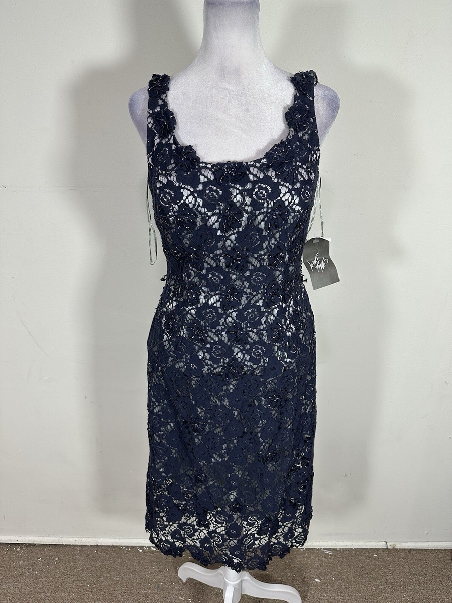 js boutique lace dress JS BOUTIQUE women’s Blue Colored Sleeveless Dress Size 6