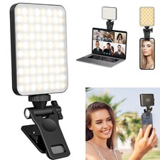 New 2000mAh Rechargeable Clip On Selfie Light for cellPhone Laptop 3 Light Modes